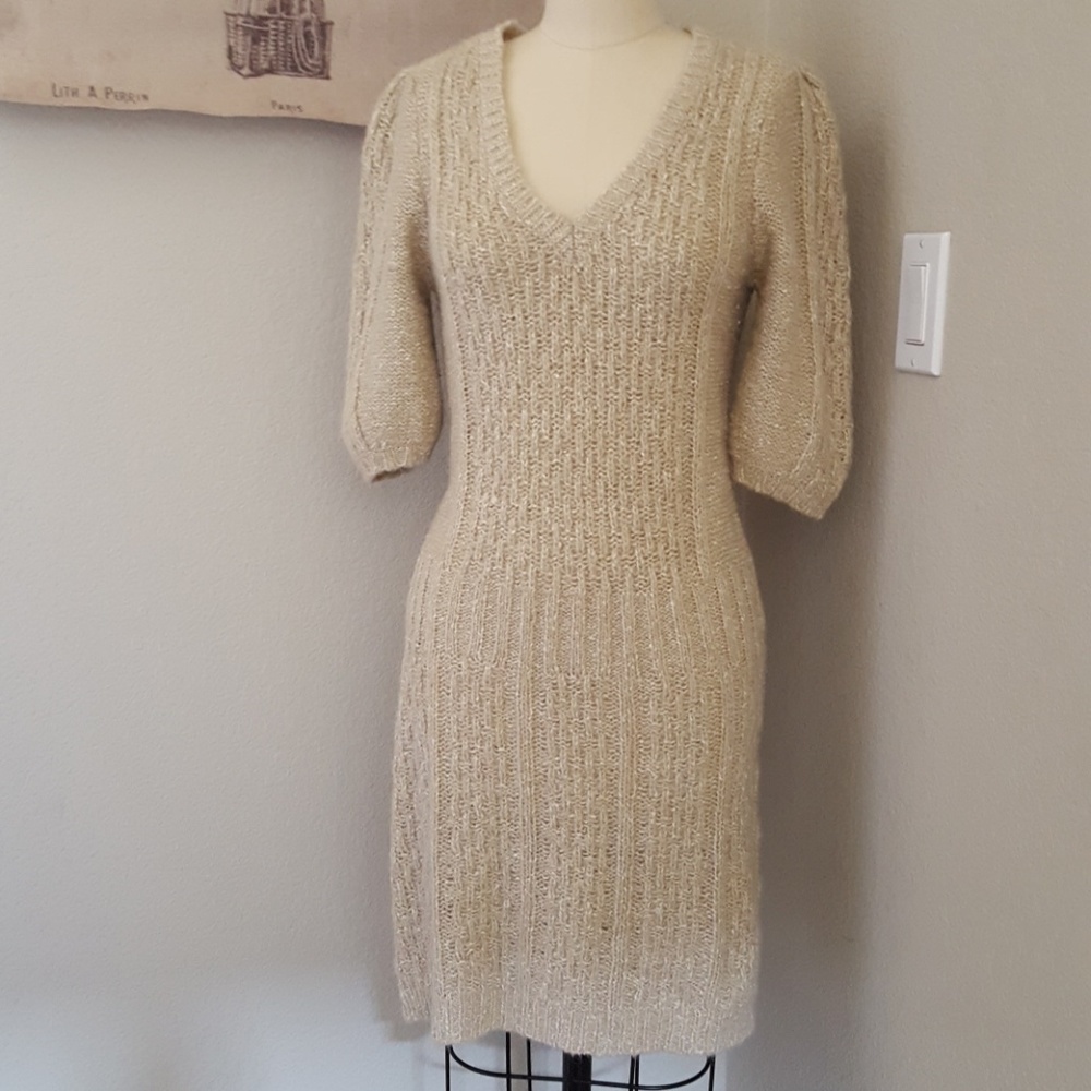 Kaisely Oatmeal Sweater Knit Dress